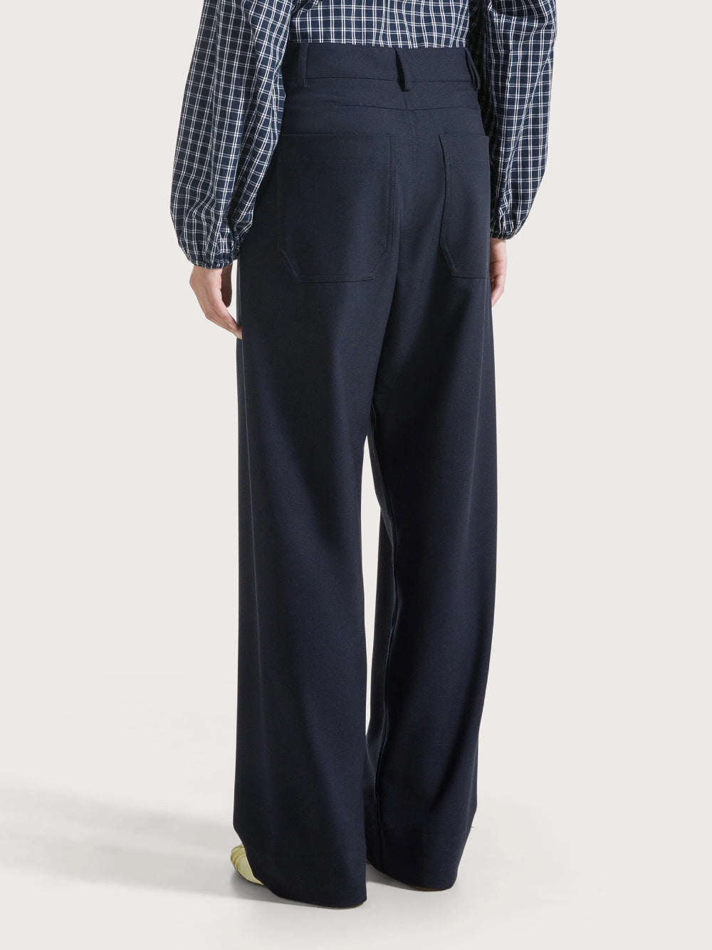 19.70 Pantaloni a vita alta blu navy 