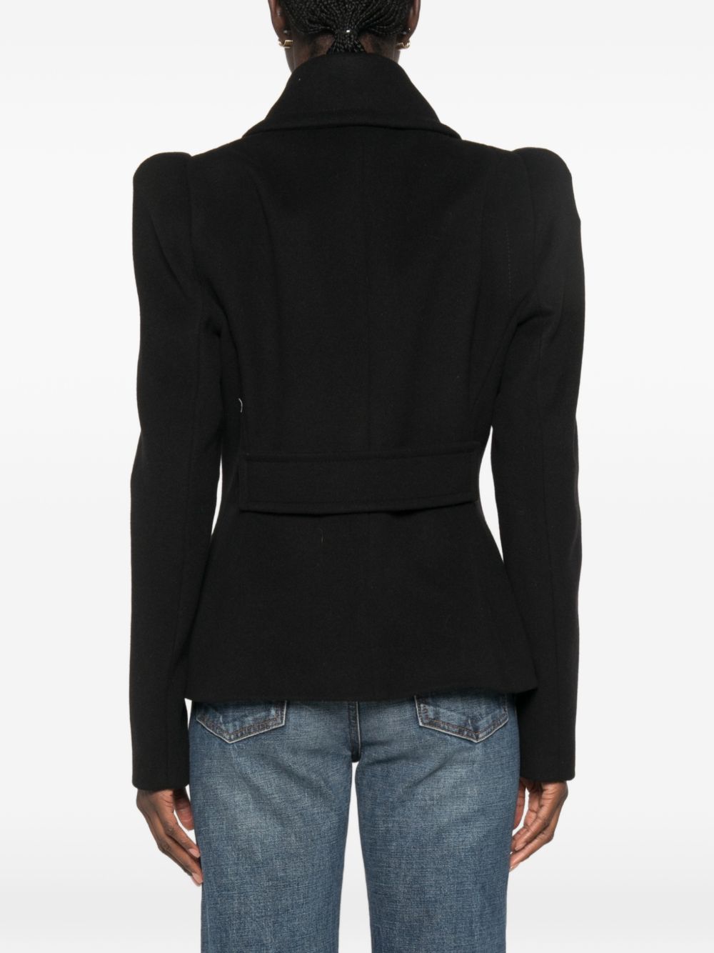 7 FOR ALL MANKIND Giacca doppiopetto in lana con spalle strutturate 