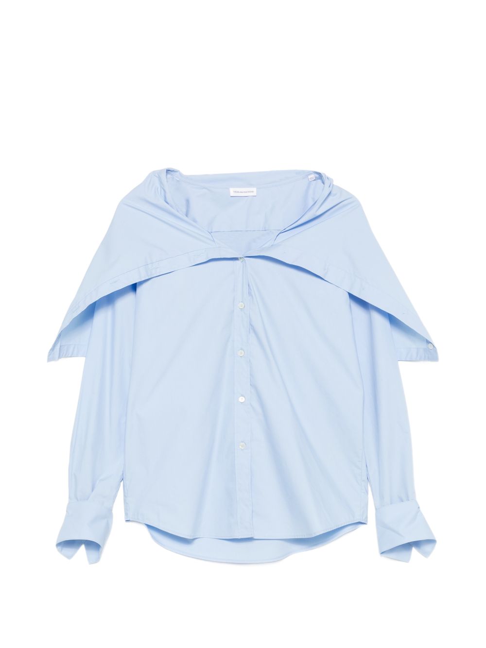 7 FOR ALL MANKIND Camicia azzurra a maniche lunghe in popeline 