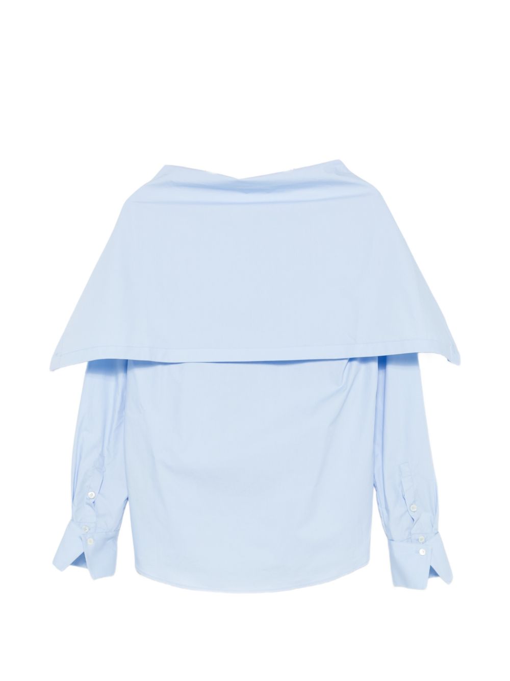 7 FOR ALL MANKIND Camicia azzurra a maniche lunghe in popeline 