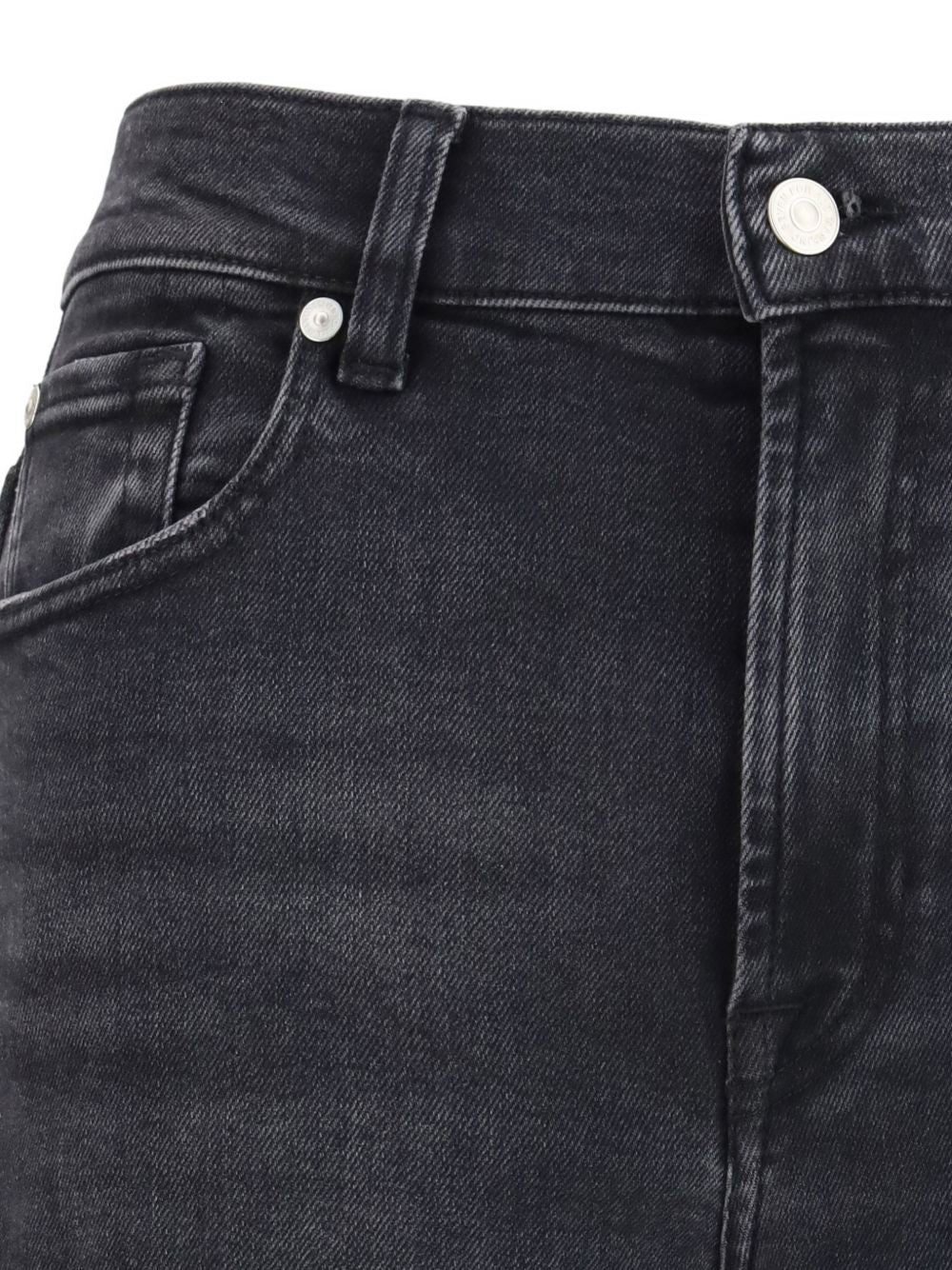 7 FOR ALL MANKIND Jeans neri a gamba dritta con effetto wash 