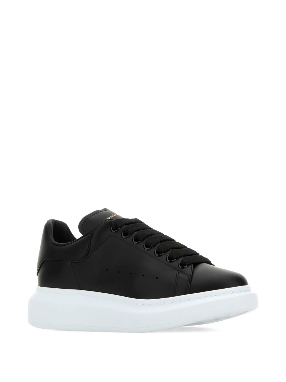 ALEXANDER McQUEEN Sneakers nere con suola bianca 