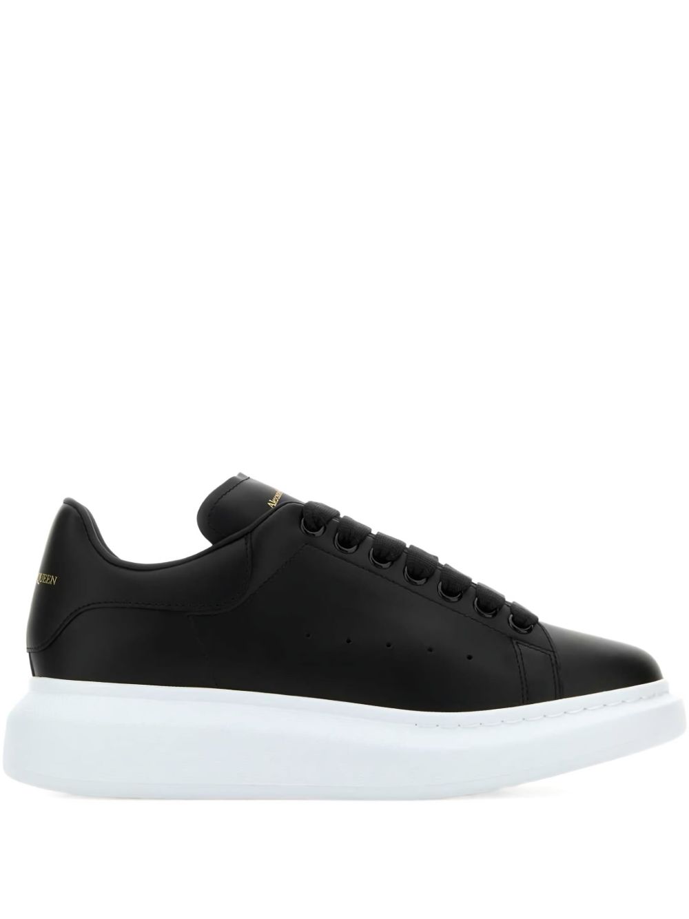ALEXANDER McQUEEN Sneakers nere con suola bianca 