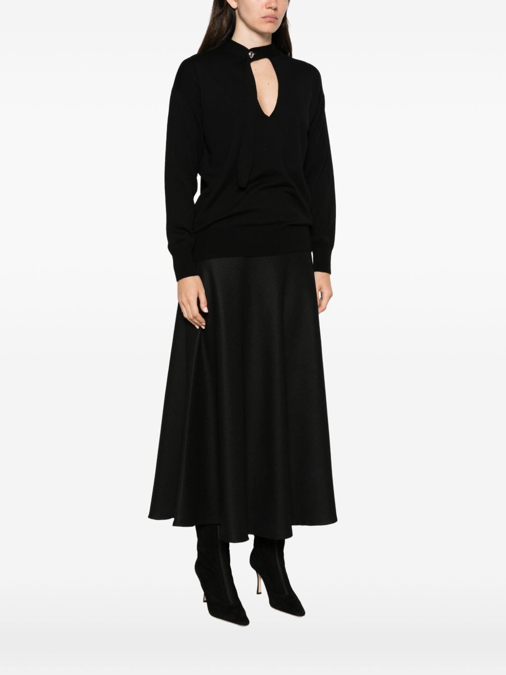 ALPHA STUDIO Maglia in lana nera 