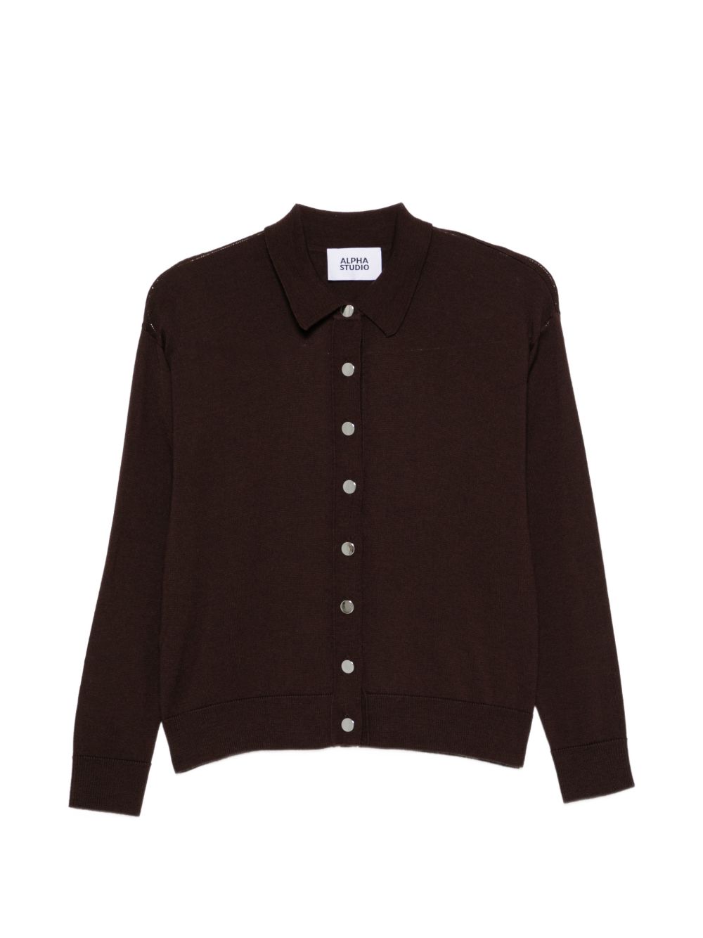 ALPHA STUDIO Cardigan stile polo in lana 