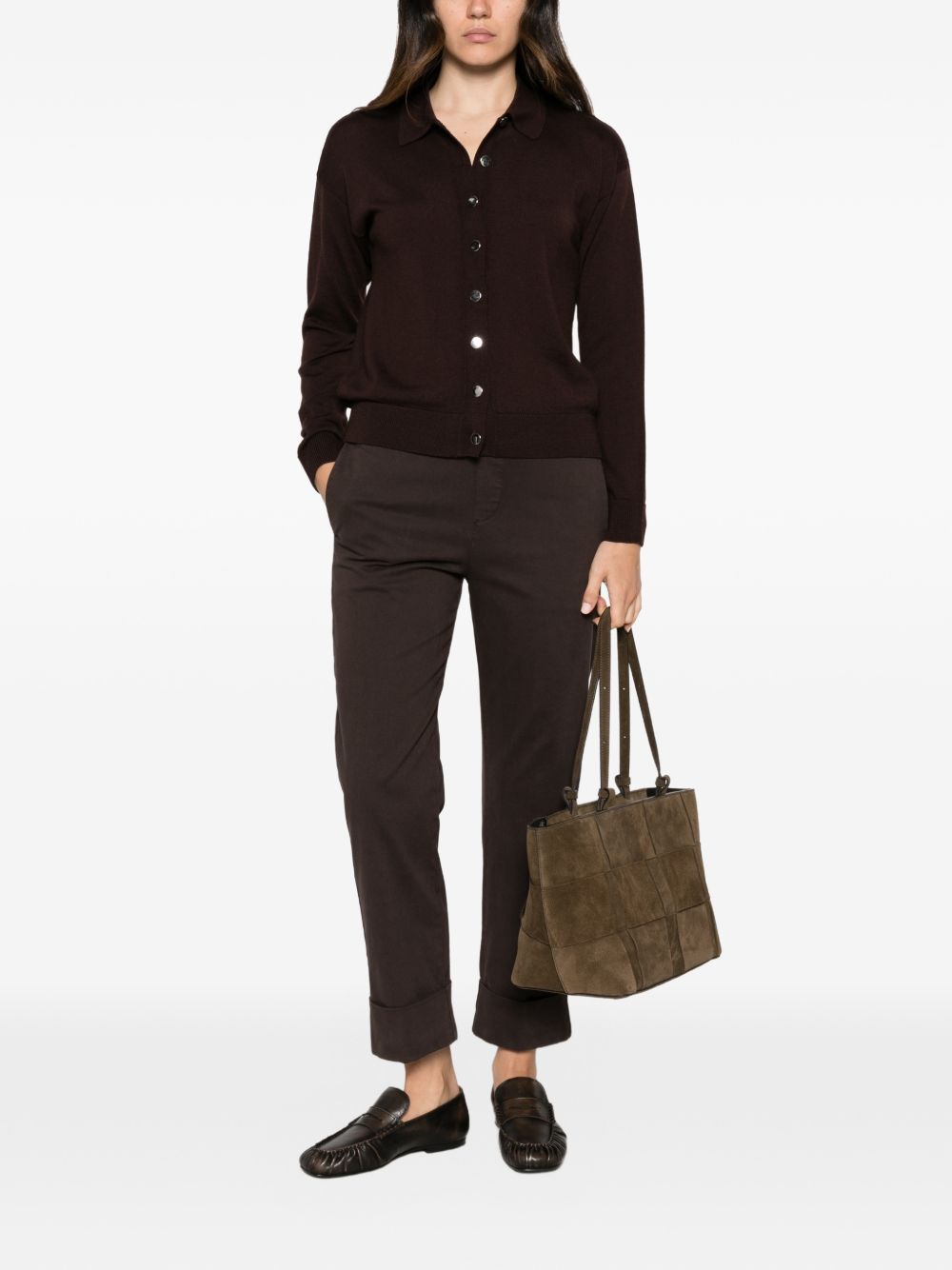 ALPHA STUDIO Cardigan stile polo in lana 