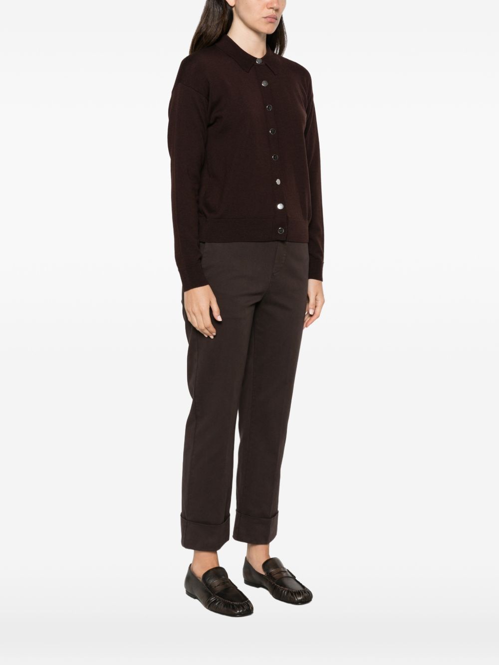 ALPHA STUDIO Cardigan stile polo in lana 