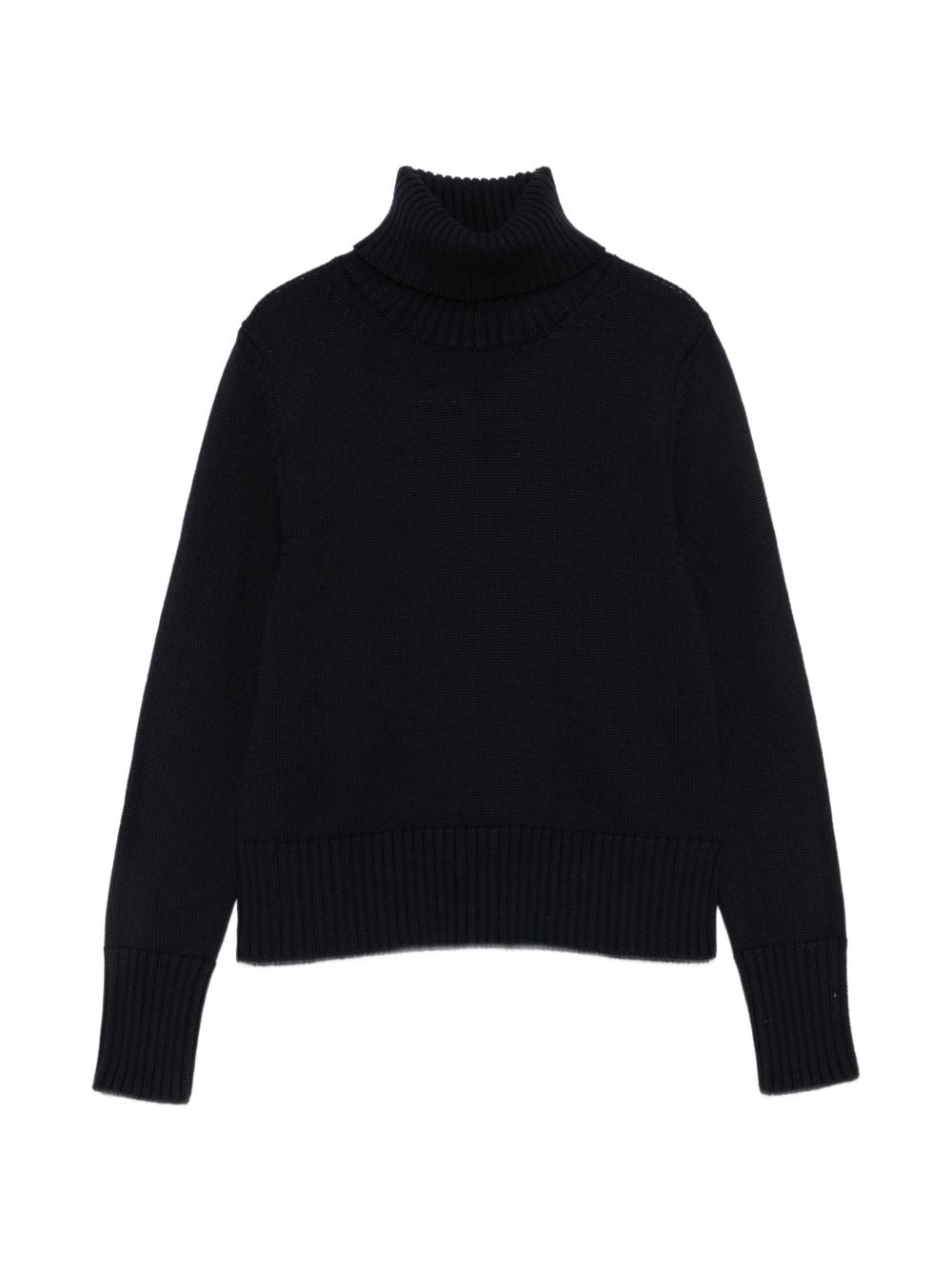 ALPHA STUDIO Maglia blu navy in lana a collo alto 