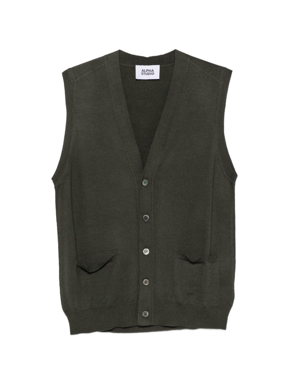 ALPHA STUDIO Gilet in Lana con Bottoni 