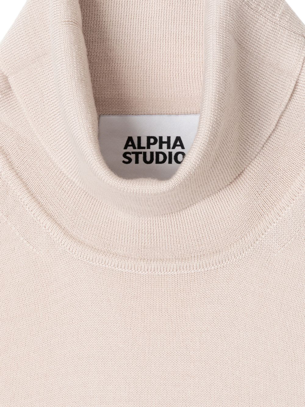 ALPHA STUDIO Maglia beige in lana a collo alto 