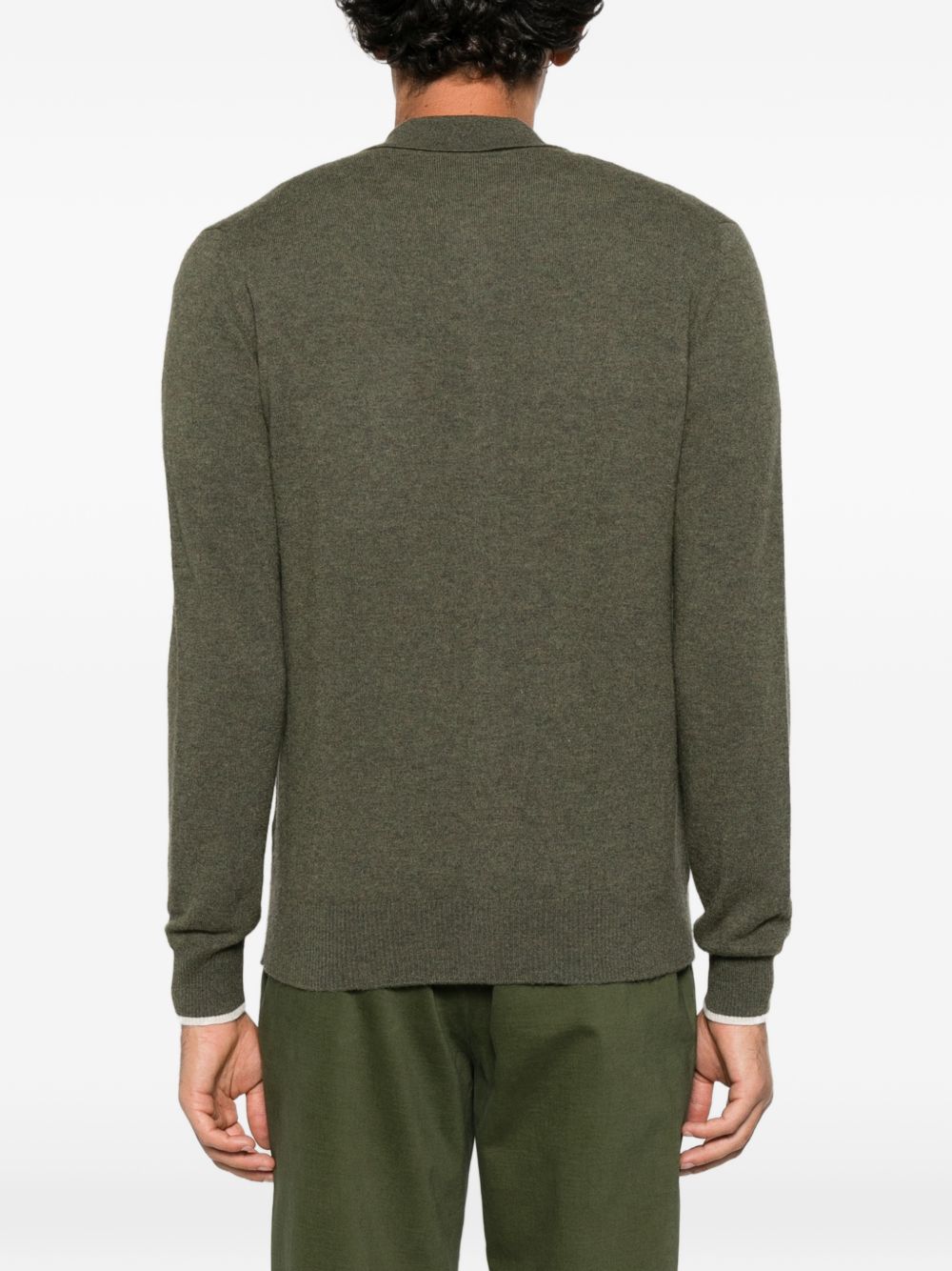 ALPHA STUDIO Camicia in maglia verde scuro 