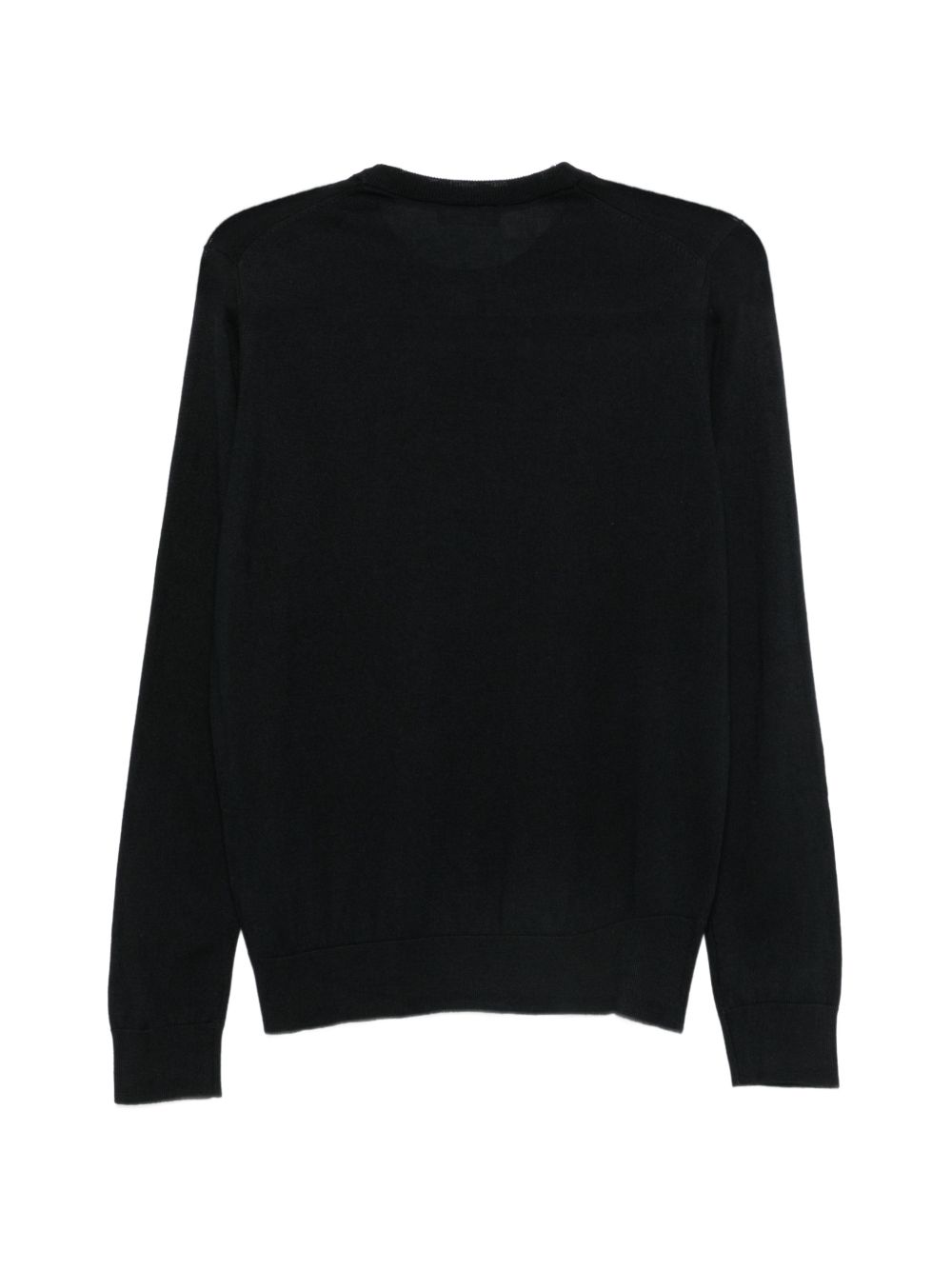 ALPHA STUDIO Maglia blu notte girocollo in seta misto cashmere 