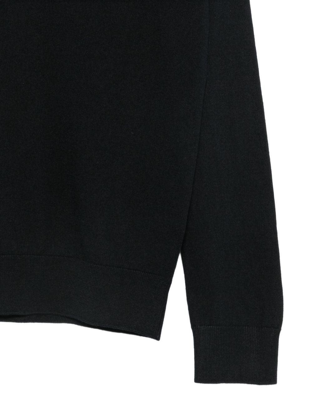 ALPHA STUDIO Maglia blu notte girocollo in seta misto cashmere 