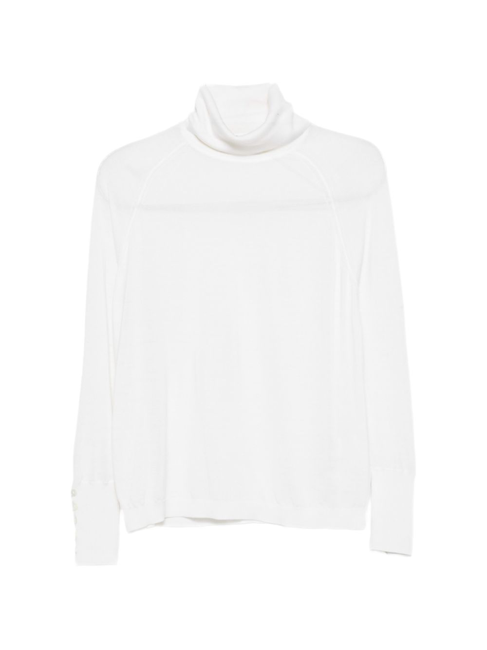 ALPHA STUDIO Maglia a collo alto color panna in lana 