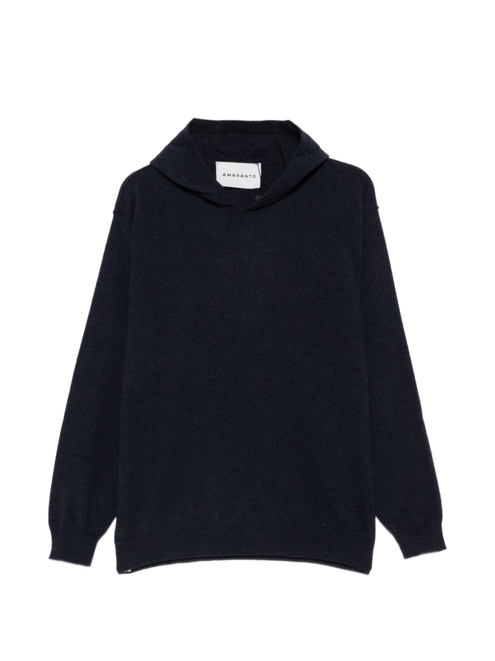 AMARANTO Felpa con cappuccio in lana blu 