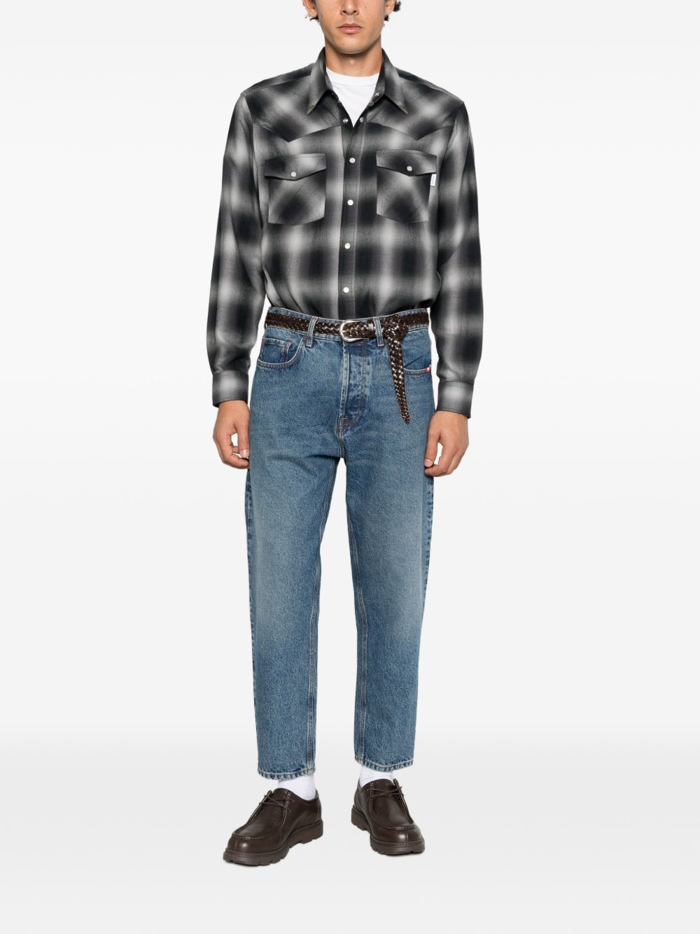AMISH Jeans Jeremiah in denim di cotone azzurro 