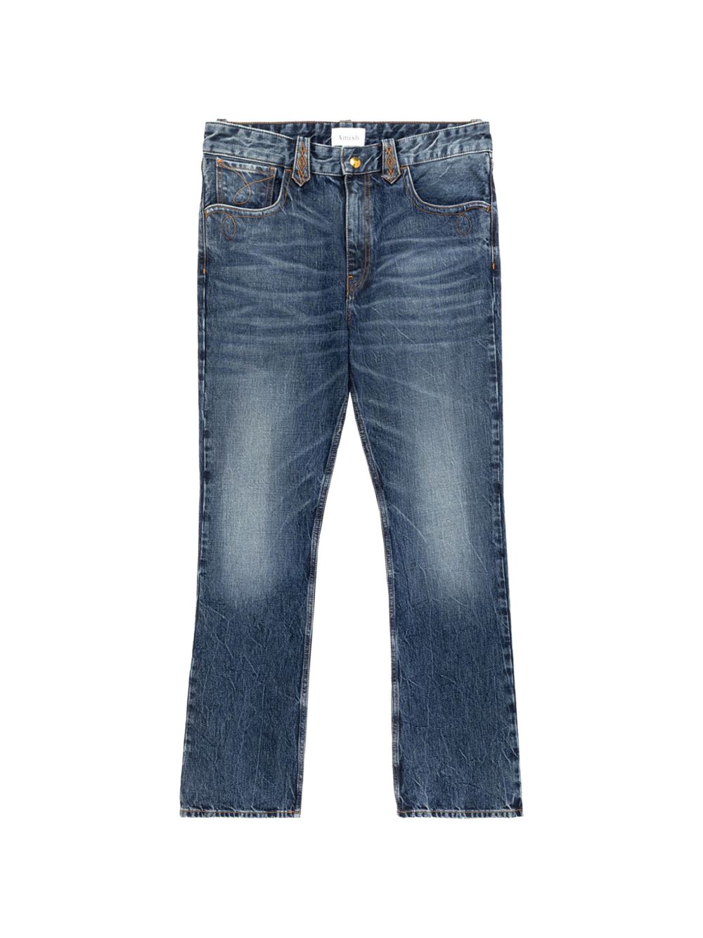 AMISH Jeans lunghi in cotone blu Gringo 