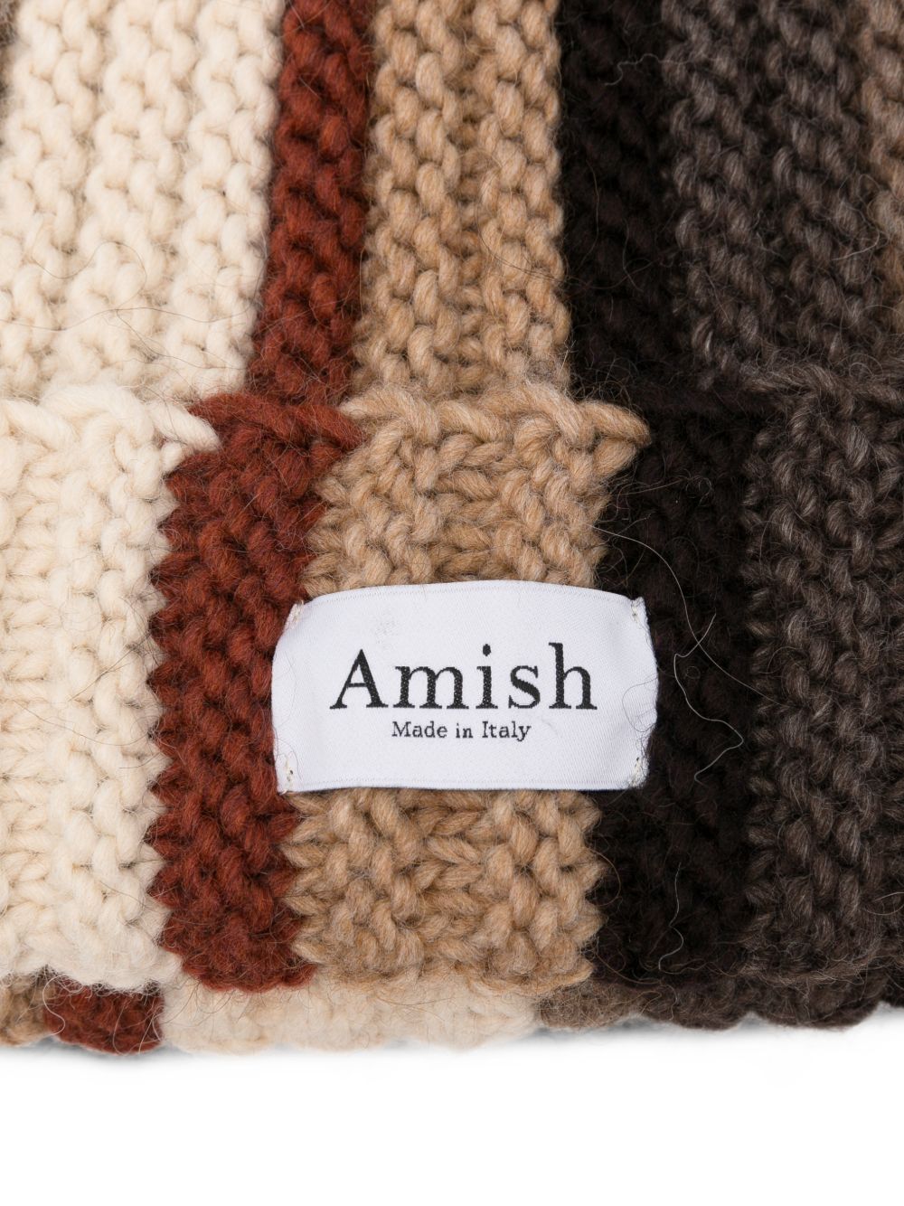 AMISH Berretto Nomad a costine sui toni del marrone 