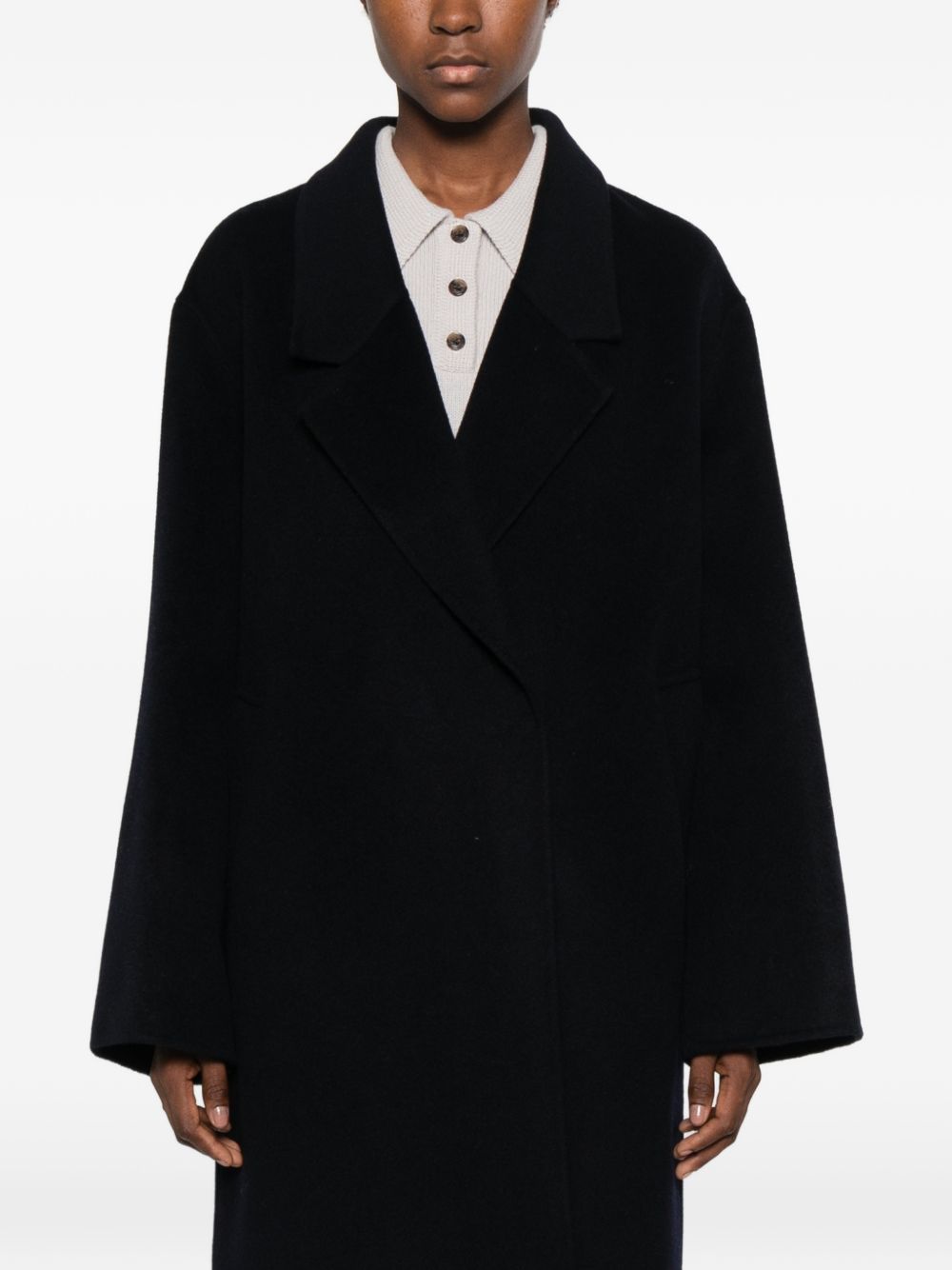 ANFINY Cappotto Carlotta lungo blu in lana 