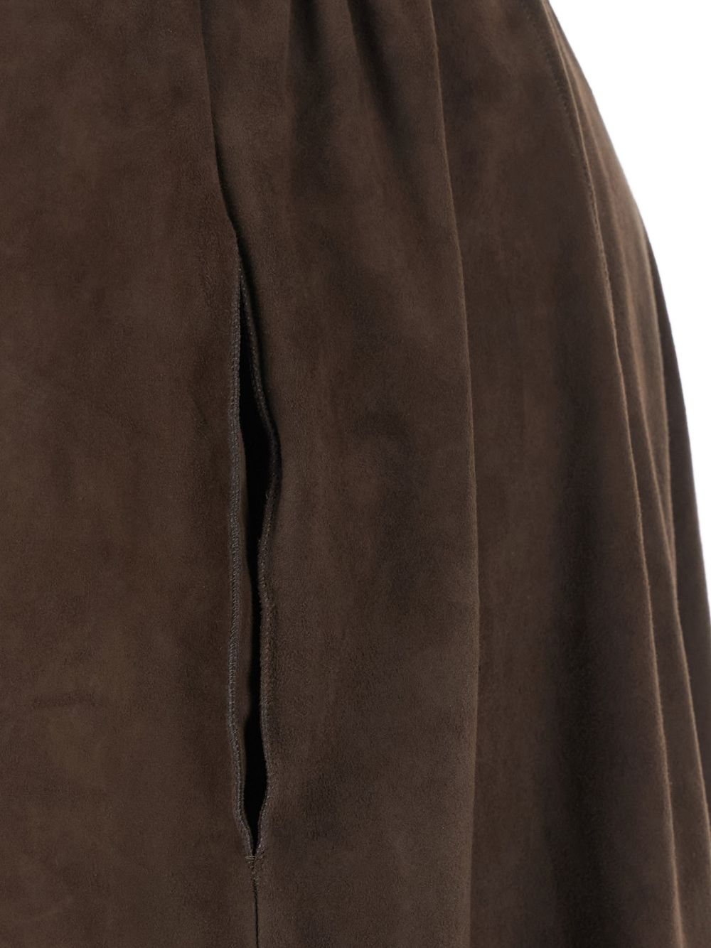ANTONELLI Gonna lunga in suede marrone 