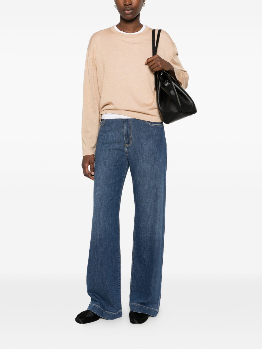 ANTONELLI Jeans Sepik in cotone misto cashmere blu 