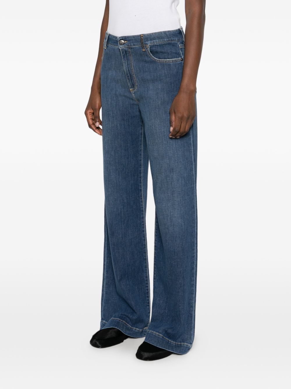 ANTONELLI Jeans Sepik in cotone misto cashmere blu 