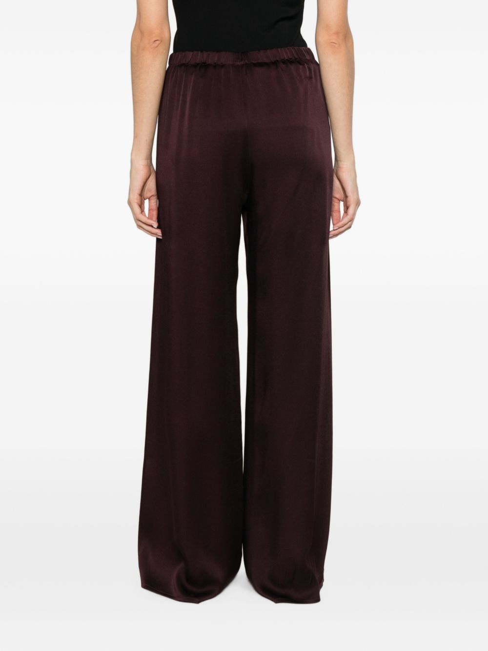 ANTONELLI Pantaloni SHILLET bordeaux wide leg con coulisse 