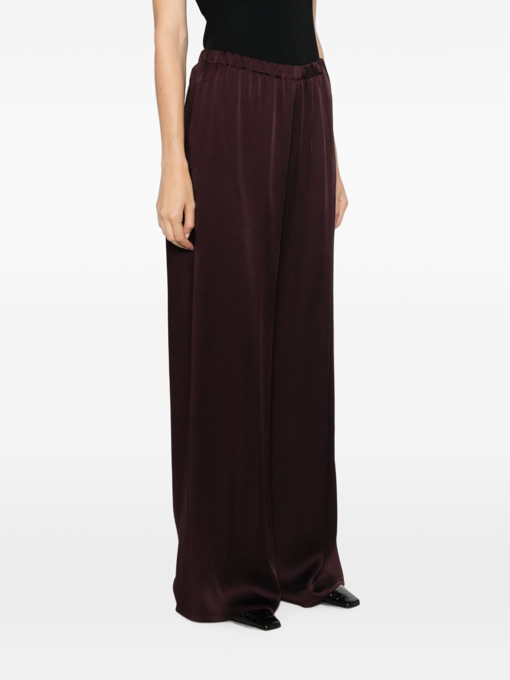 ANTONELLI Pantaloni SHILLET bordeaux wide leg con coulisse 