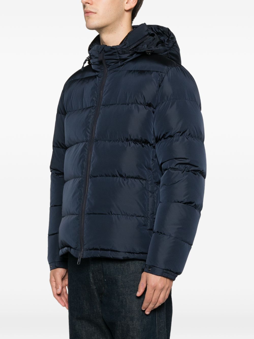 ASPESI Piumino imbottito blu navy in nylon 