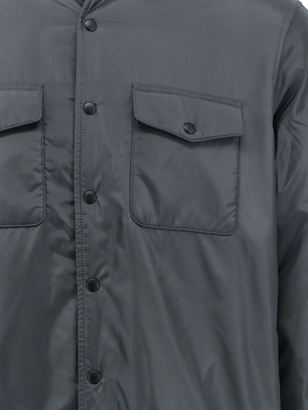 ASPESI Camicia grigia a maniche lunghe imbottita 