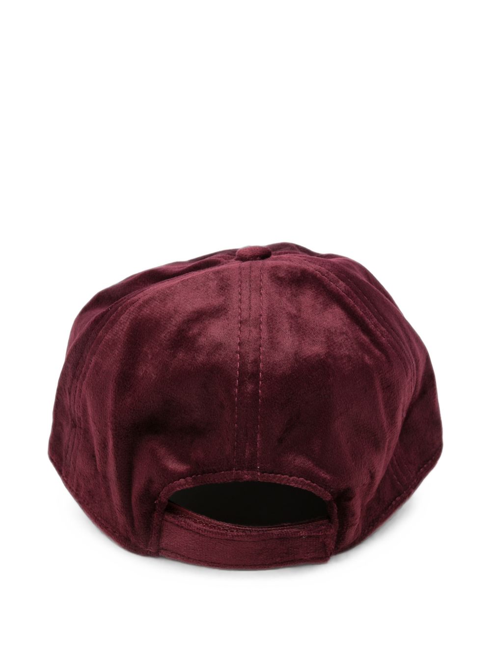 AUTRY Cappello da baseball rosso velluto con logo ricamato 