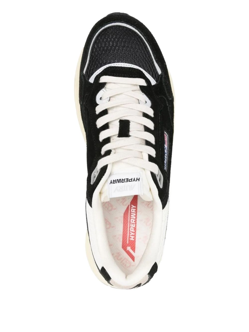 AUTRY Sneakers Hyperway in mesh e suede nero e argento 