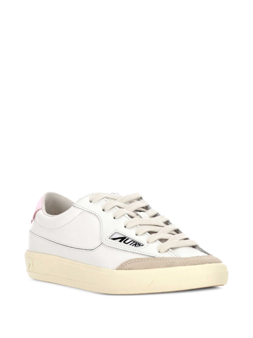 AUTRY Sneakers Windscape Low in pelle bianca e Fairy Tale 