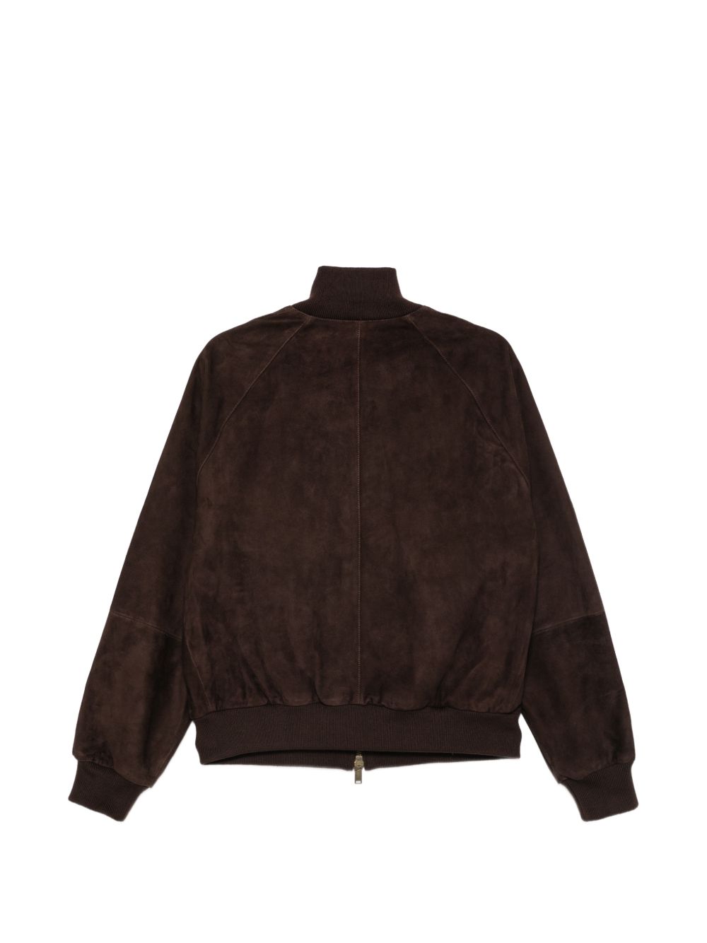 BARACUTA Bomber in pelle scamosciata cioccolato 