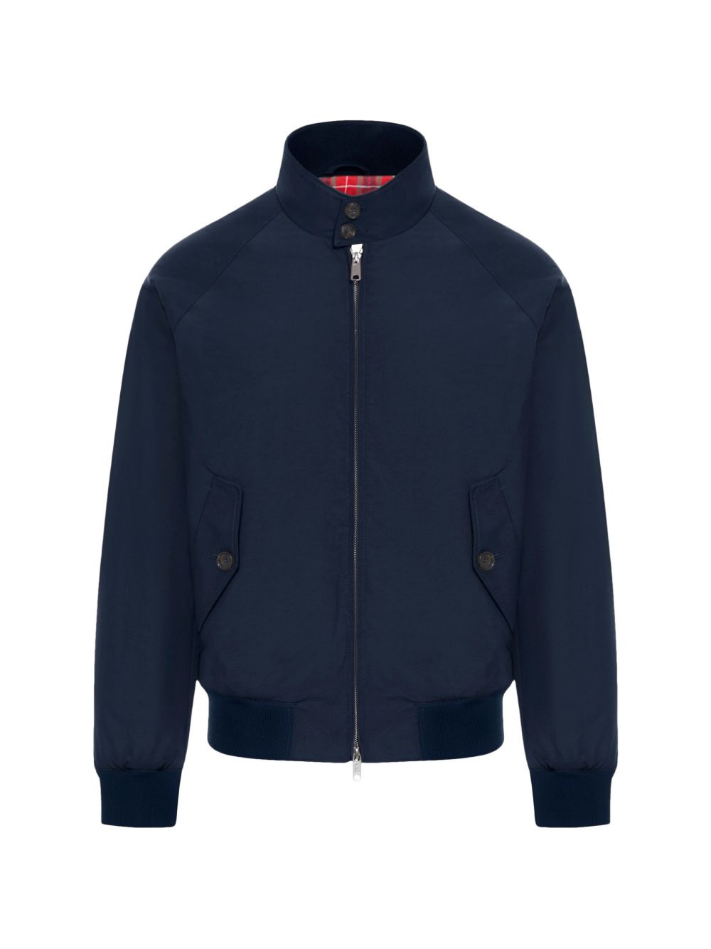 BARACUTA Giubbotto blu con tasche e zip 