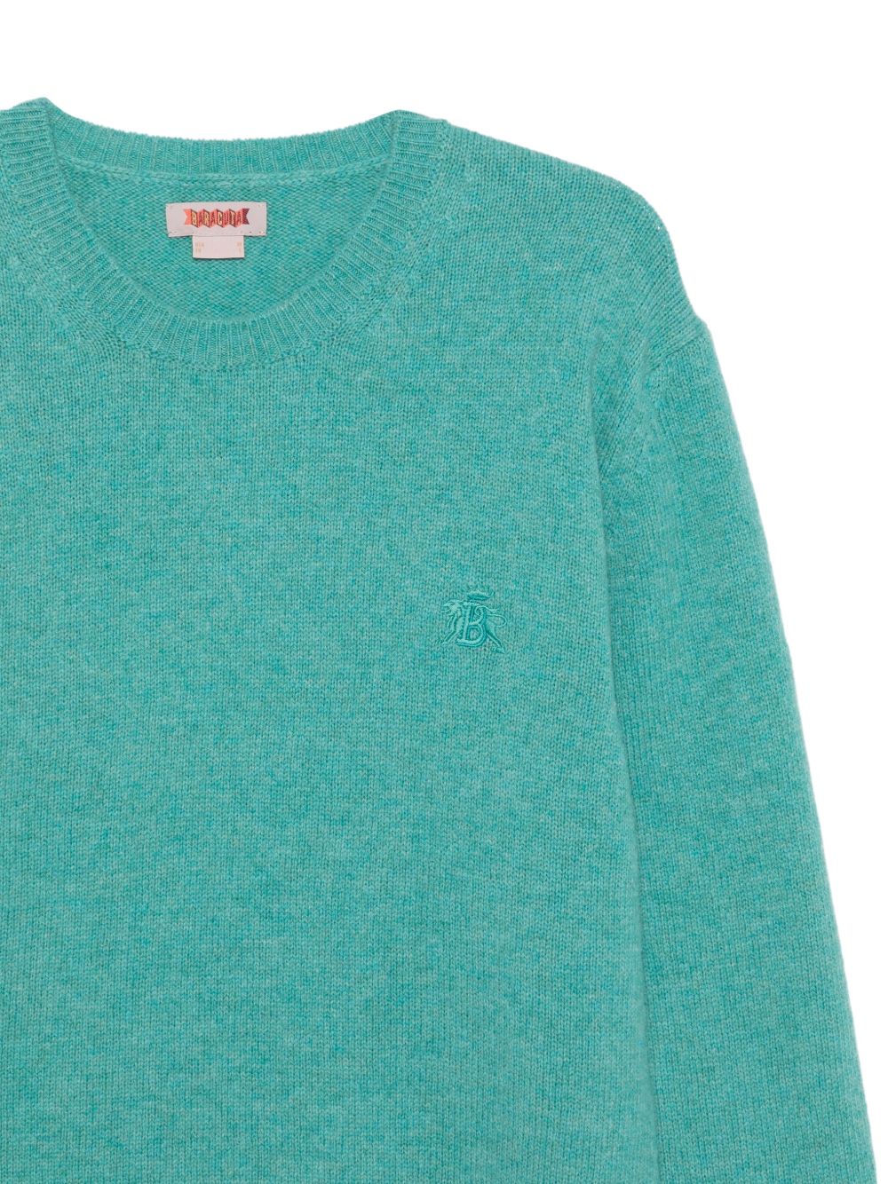 BARACUTA Maglia girocollo in lana vergine turchese 