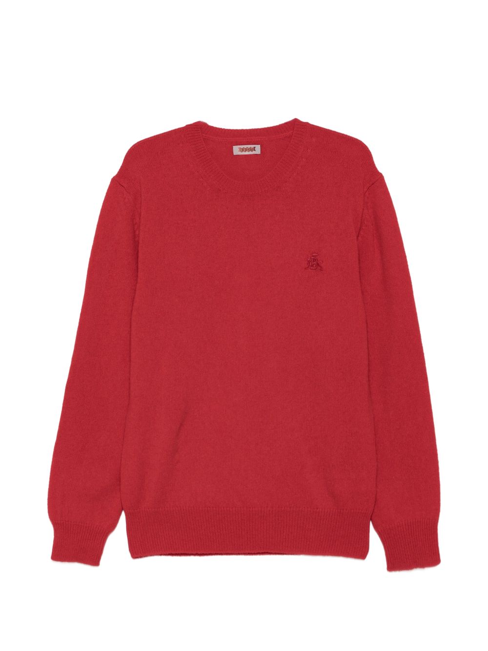 BARACUTA Maglia girocollo in lana vergine rossa 
