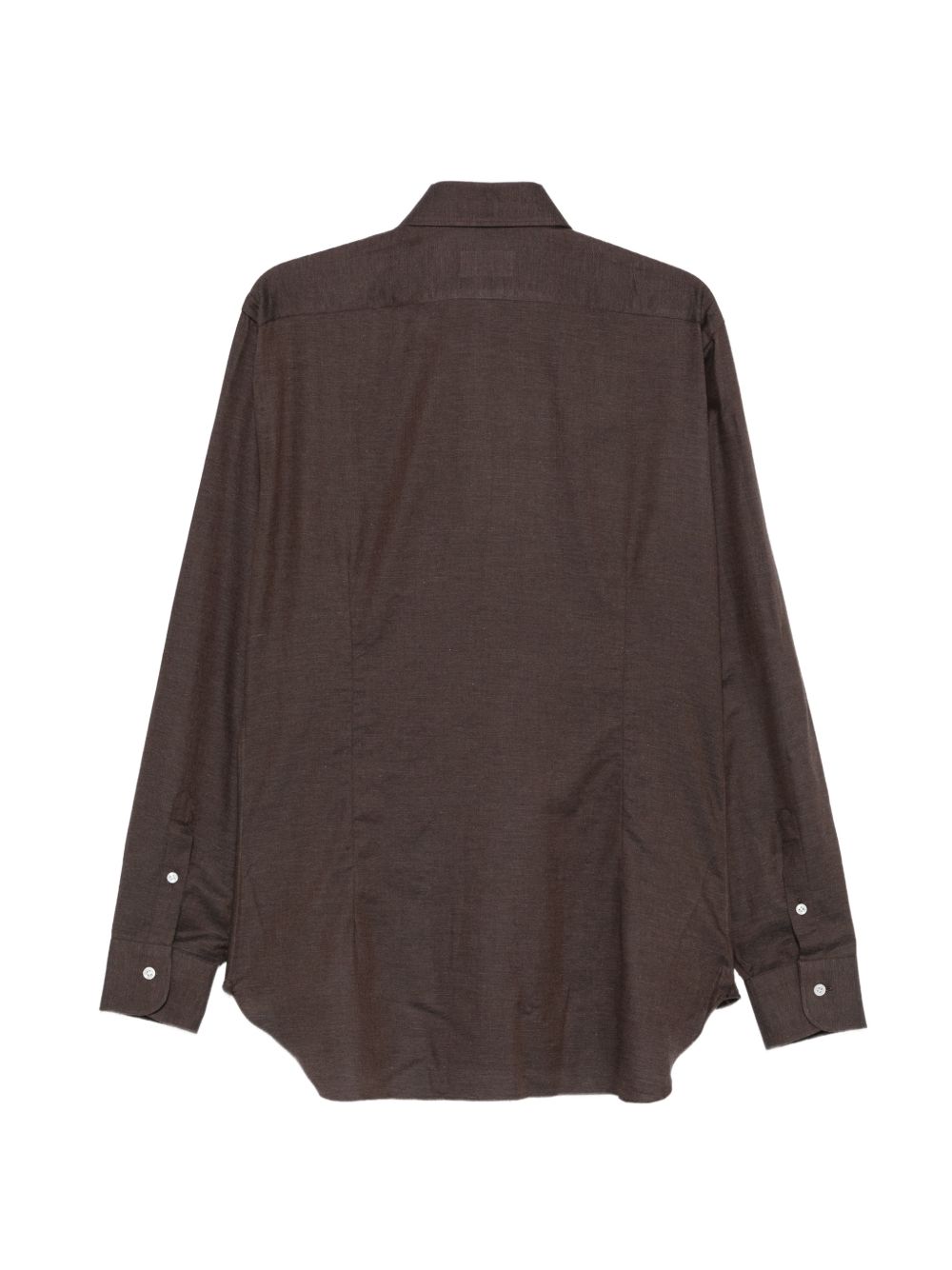 BARBA Camicia marrone a maniche lunghe in cotone 