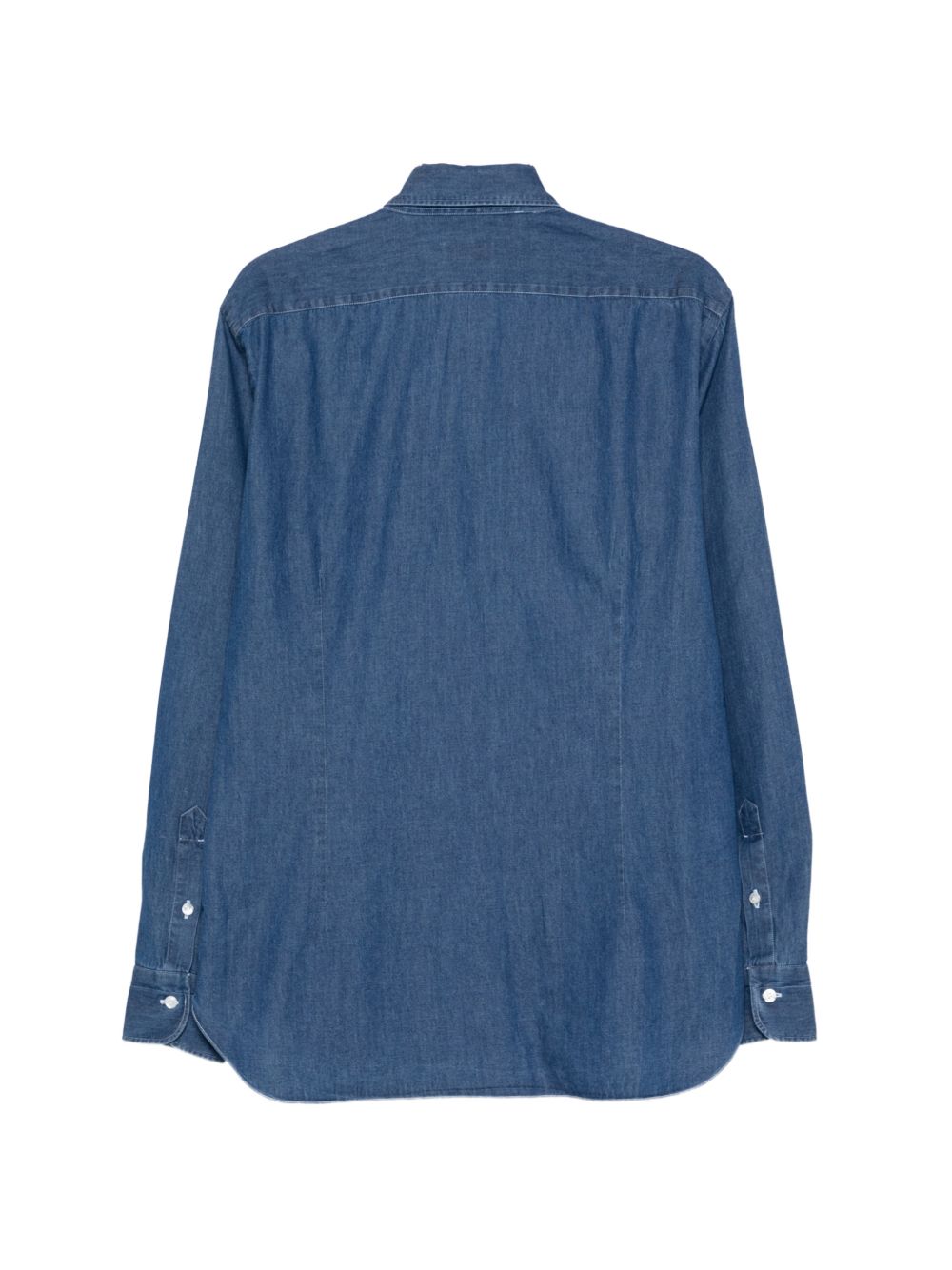BARBA Camicia a maniche lunghe in cotone effetto denim 