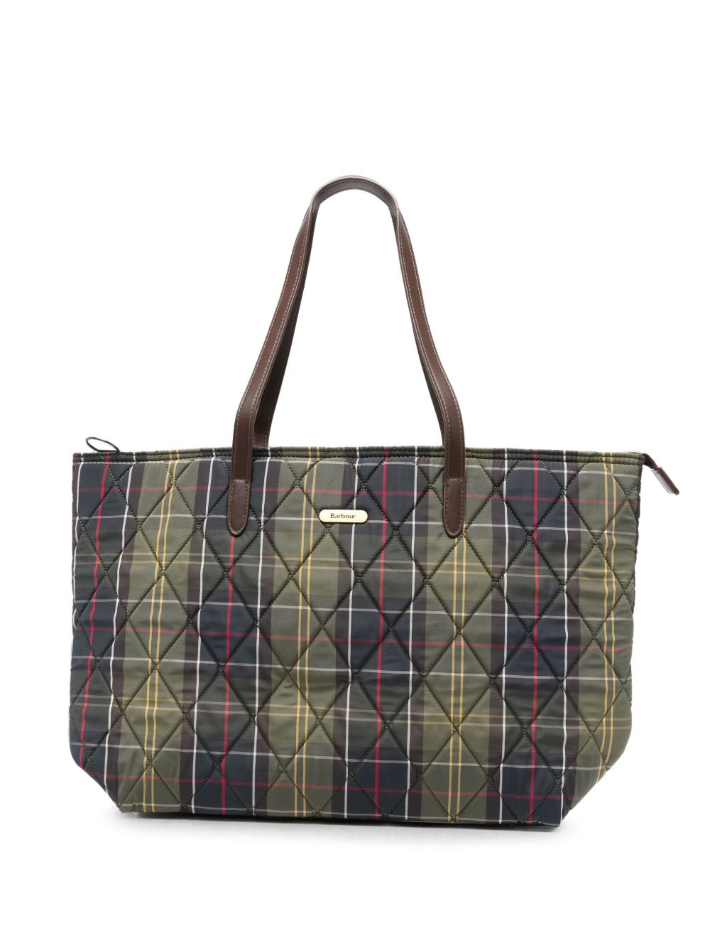 BARBOUR Borsa tote Wetherham trapuntata in tartan 