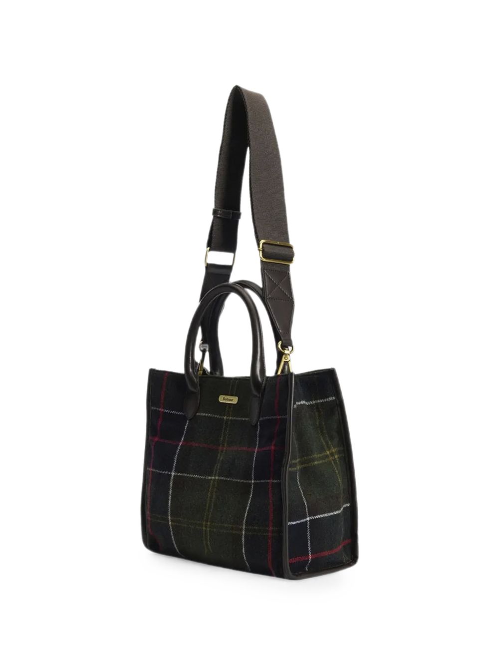 BARBOUR Borsa tote Barrhill in tartan misto lana 