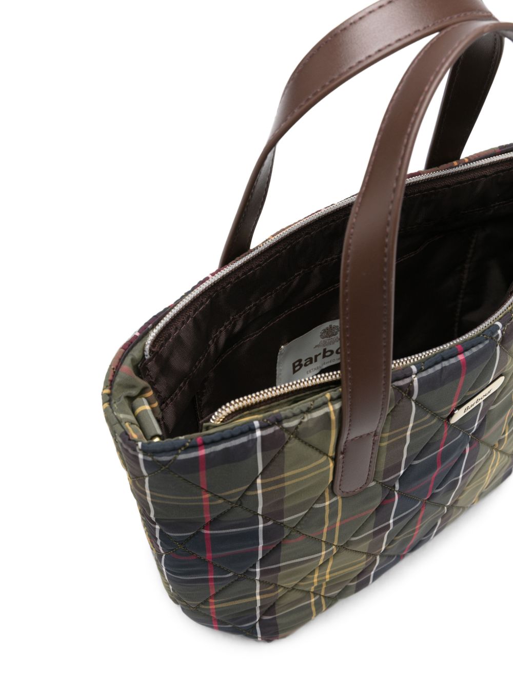 BARBOUR Mini borsa tote trapuntata in Classic Tartan 