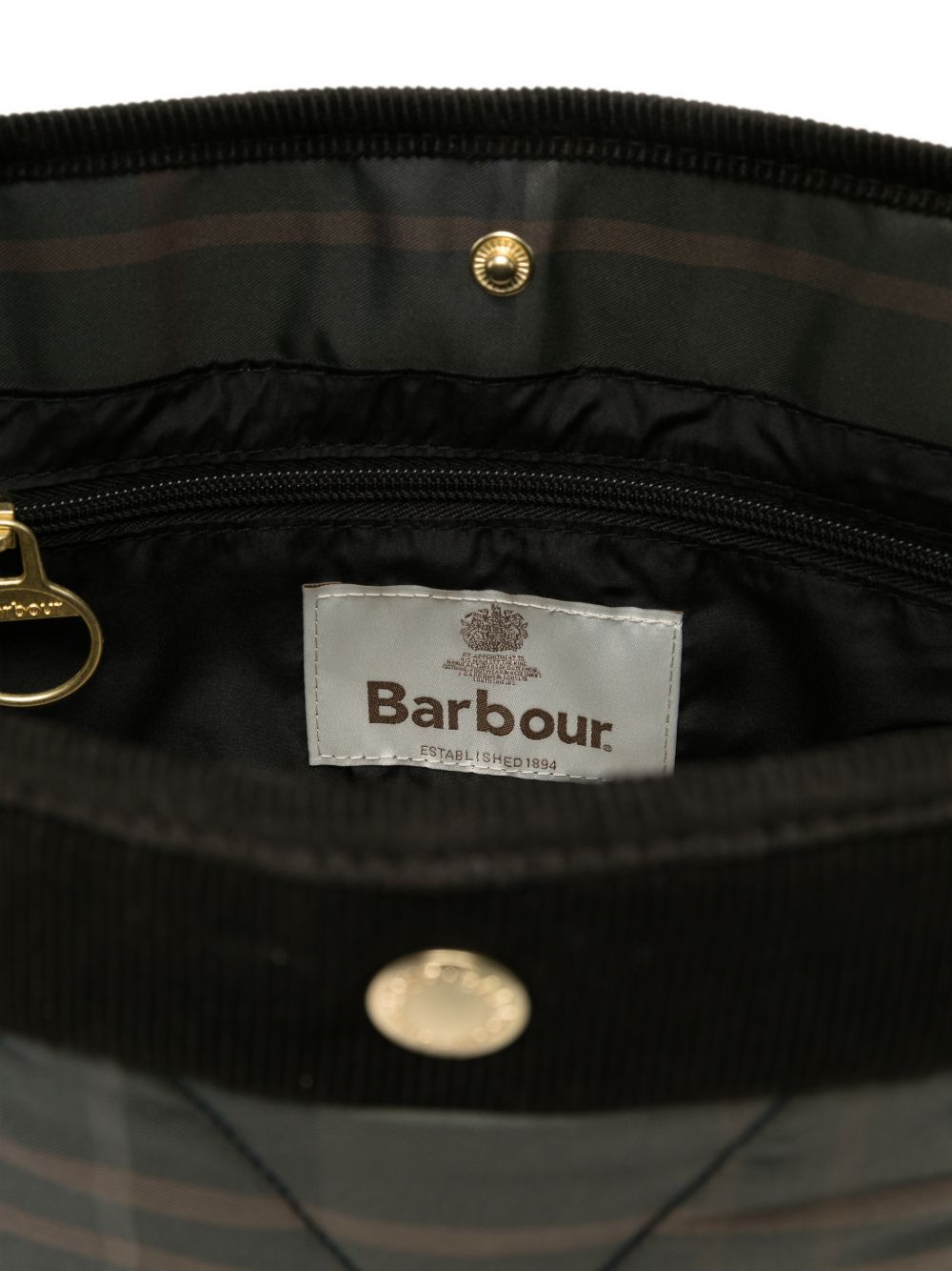 BARBOUR Borsa tote Healy in tartan trapuntato 