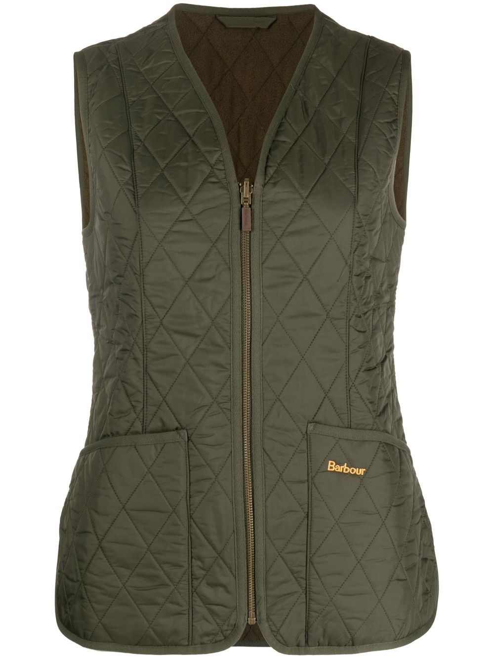 BARBOUR Gilet Barbour Betty Fleece Liner verde oliva trapuntato 