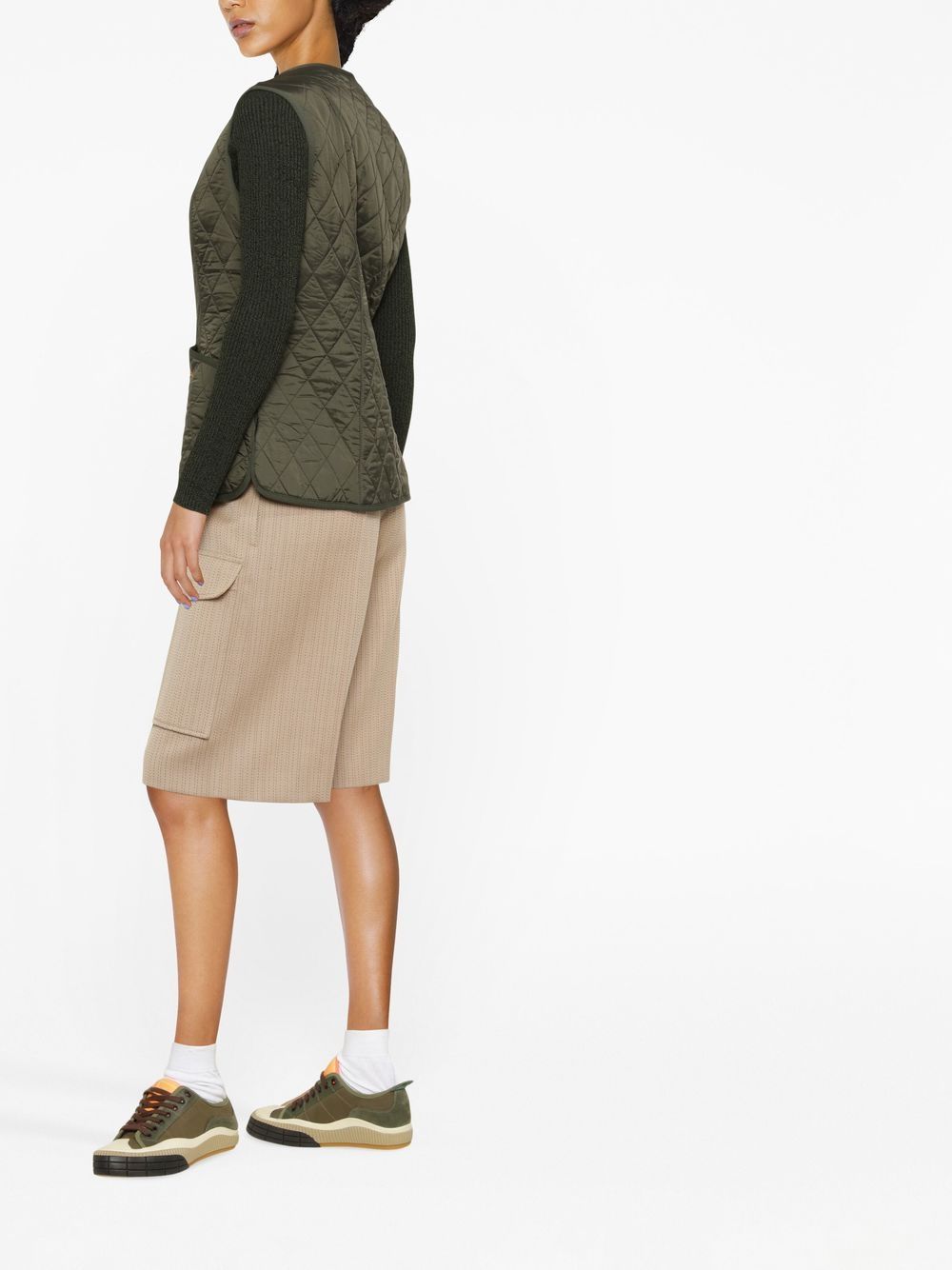 BARBOUR Gilet Barbour Betty Fleece Liner verde oliva trapuntato 