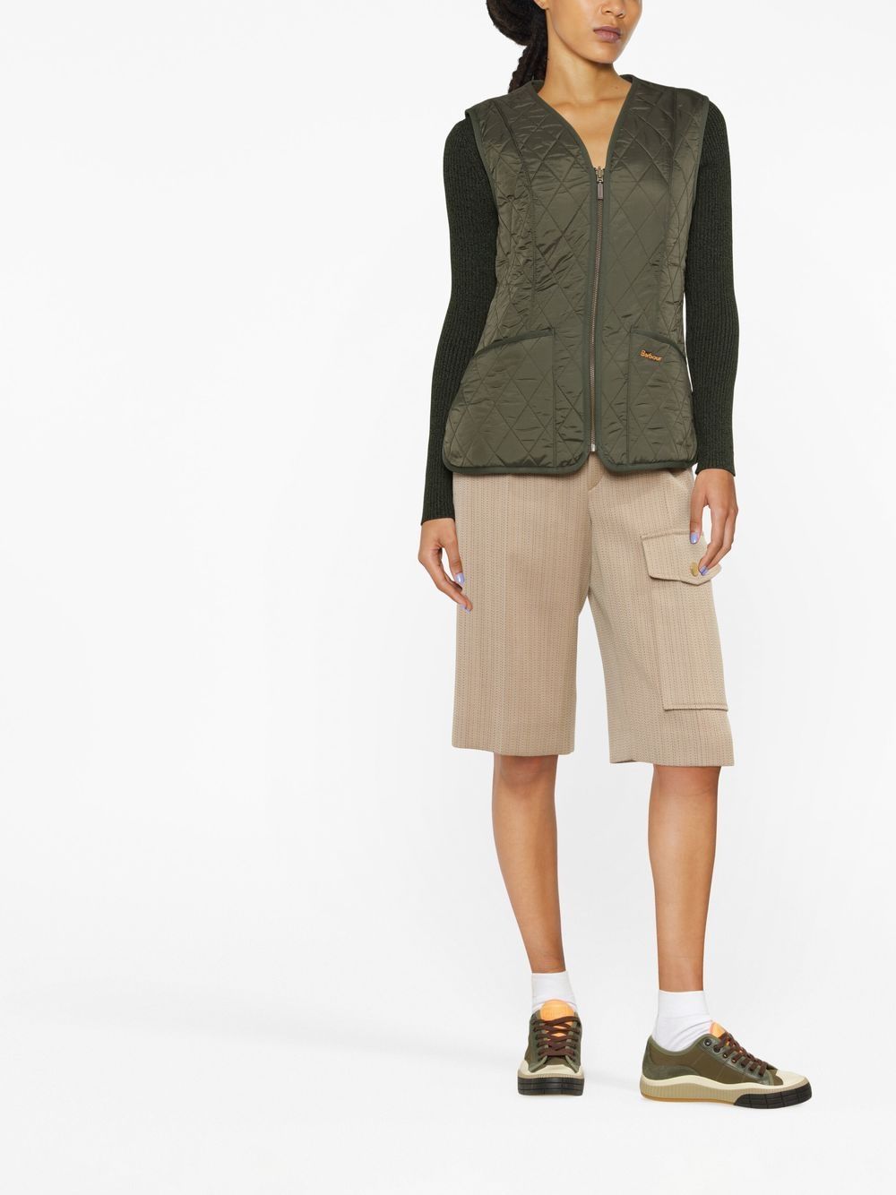 BARBOUR Gilet Barbour Betty Fleece Liner verde oliva trapuntato 