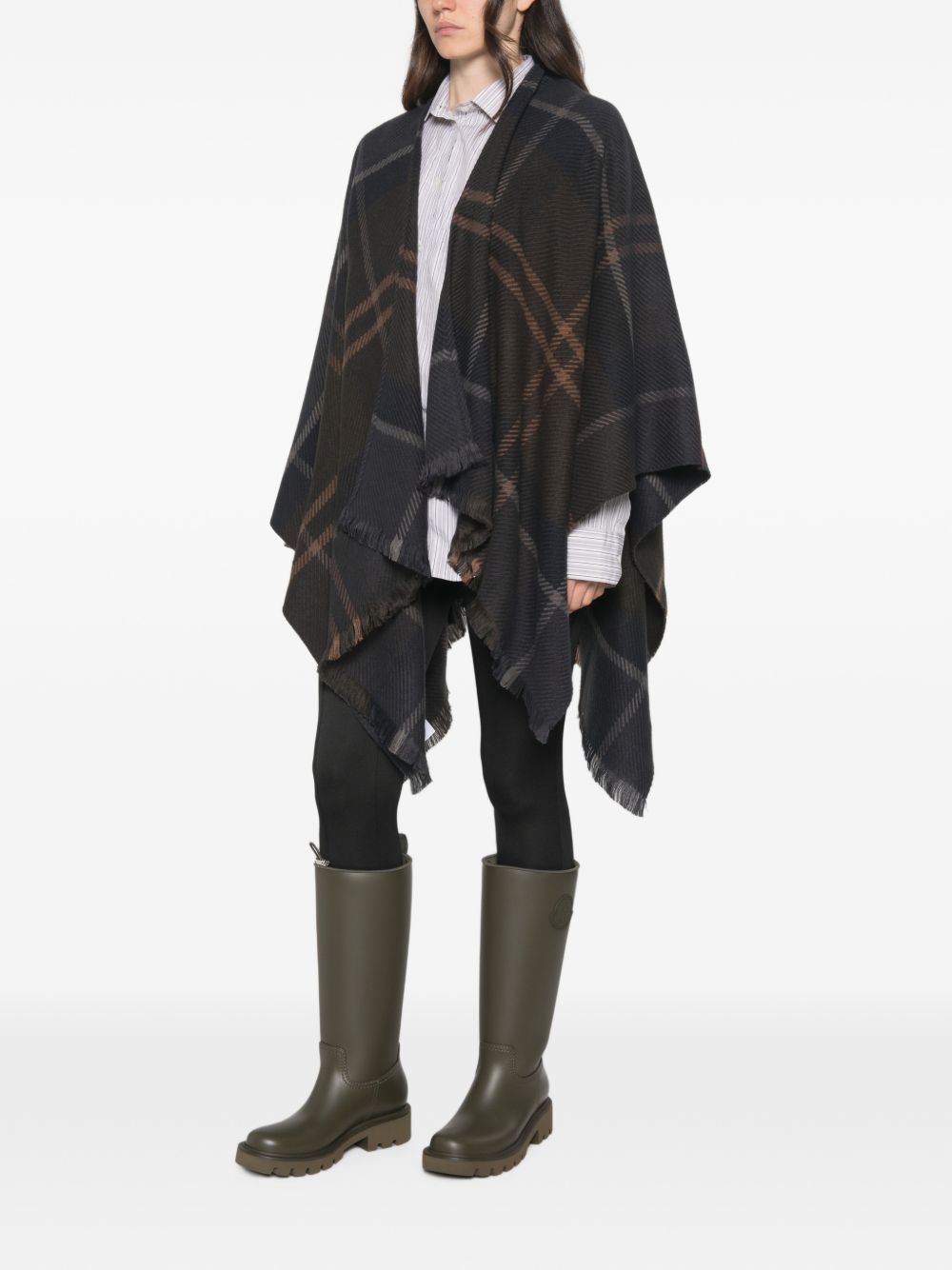 BARBOUR Blair Tartan Serape con frange 