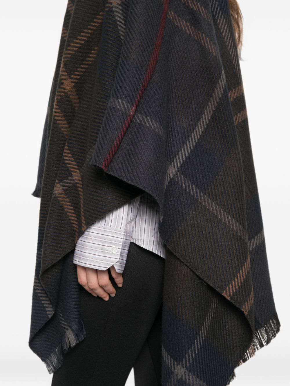 BARBOUR Blair Tartan Serape con frange 