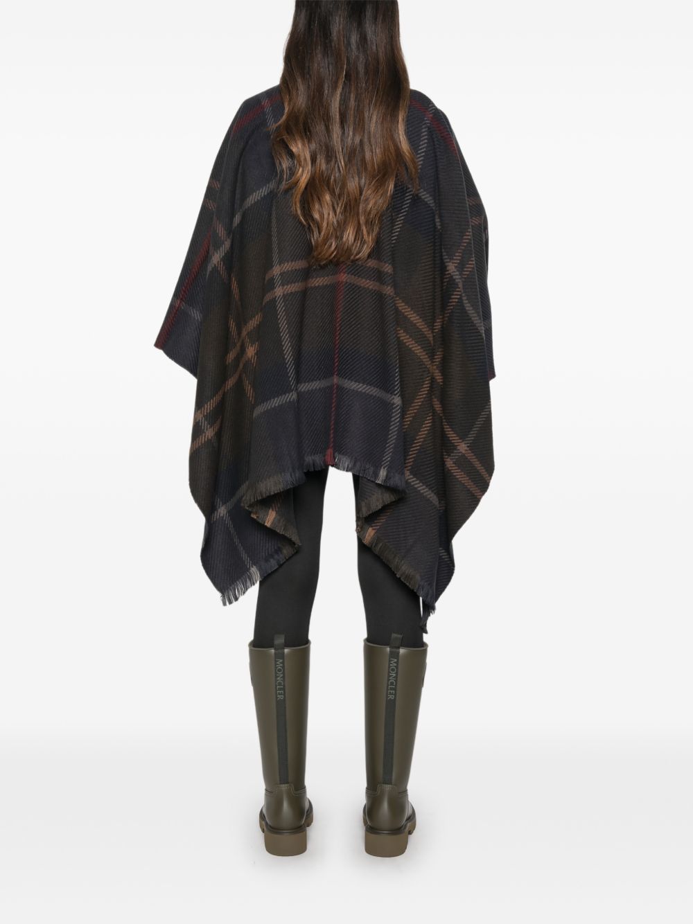 BARBOUR Blair Tartan Serape con frange 
