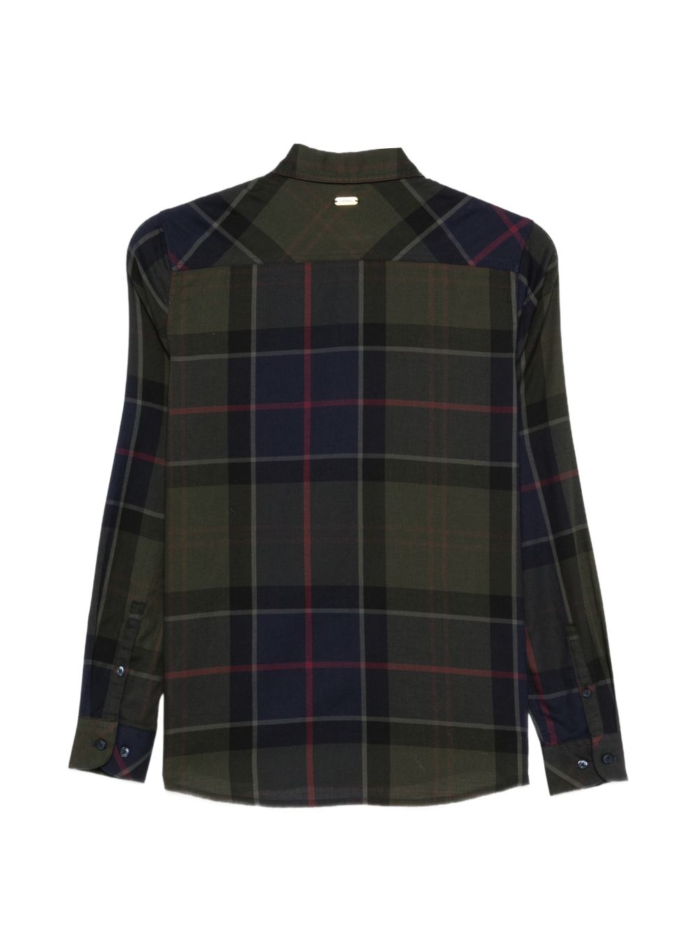 BARBOUR Camicia in cotone tartan marrone 